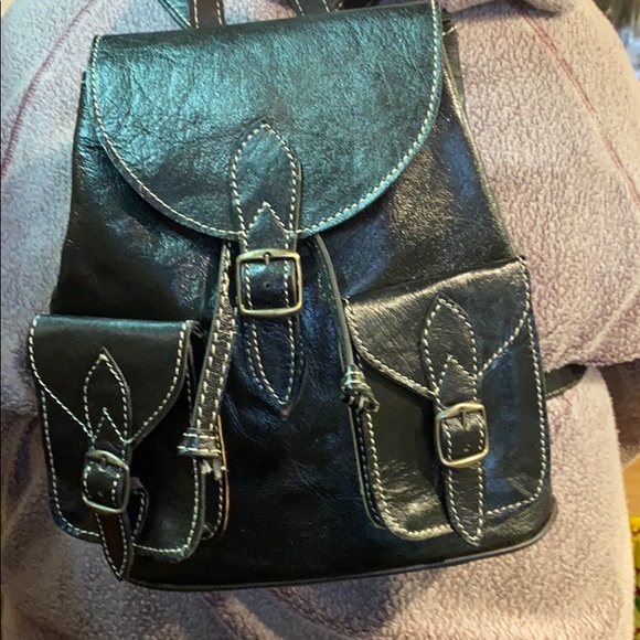 Moroccan Leather Backpack - Picture 15 of 15